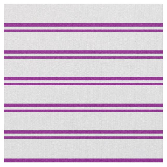 Lila & Lavender Färgad Mönster i Rand Tyg (Närbild)