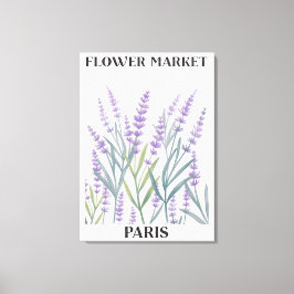 Lila Lavender Flower Watercolor Blommigt Canvastryck