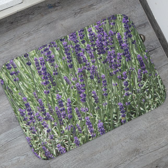 Lila Lavender Flowers Blommigt Badrumsmatta (In Situ)
