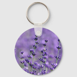 Lila Lavender Flowers Blommigt Nyckelring