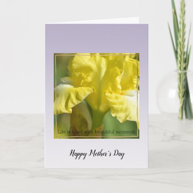 Lila Lavender Flowers - Vackert Momentkort Kort (Framsida)