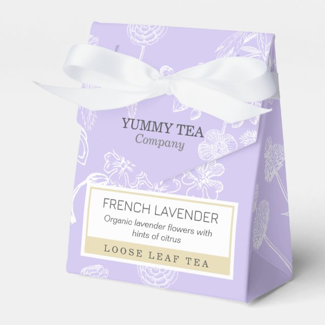 Lila Lavender - Förlorad förpackning för Löv-tea Presentaskar (Framsidan Sidan)