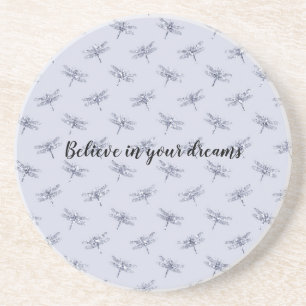 Lila Lavender Glitter Dragonflies Underlägg
