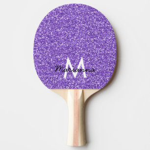 Lila Lavender Glitter Snyggt Personlig Pingisracket