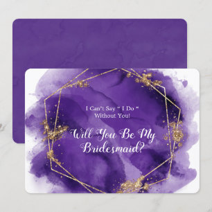 Lila Lavender Guld kommer att bli min bridesmaid Inbjudningar