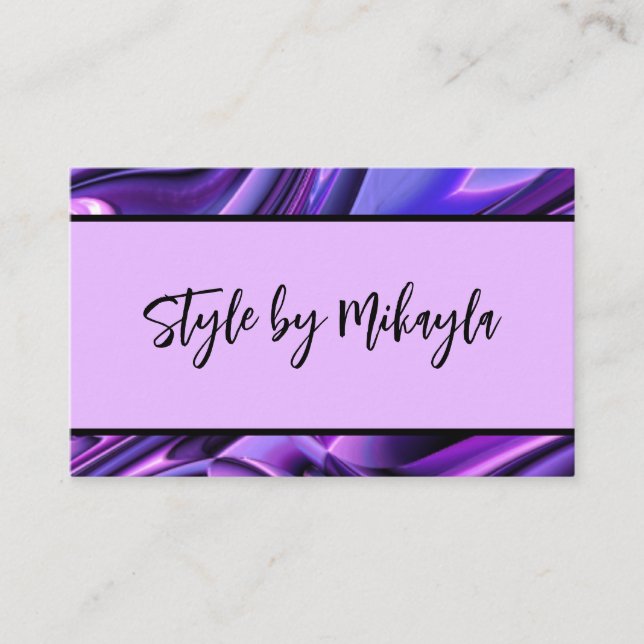 Lila Lavender och Blue Beauty Stil Adaptable Visitkort (Framsida)
