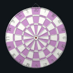 Lila Lavender och White Darttavla<br><div class="desc">Lila Lavender and White Dart Board</div>