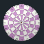 Lila Lavender och White Darttavla<br><div class="desc">Lila Lavender and White Dart Board</div>