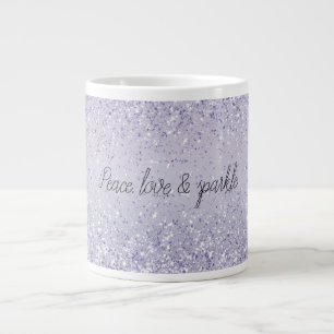 Lila Lavender Ombre Glitter Gnistra Jumbo Mugg