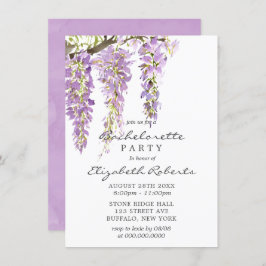Lila Lavender Pastel Wisteria Bachelorette Party Inbjudningar