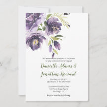 Lila Lavender Peonies - Grönt Bröllop