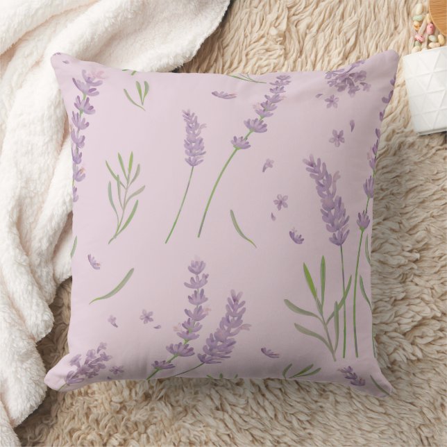 Lila Lavender Pillow Kudde (Filt)