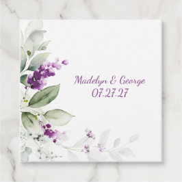 Lila Lavender Plant Blek Grönt Löv Bröllop Gåvor Etiketter