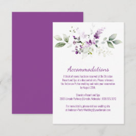 Lila Lavender Plant & Lila Enrum-kort Tilläggskort