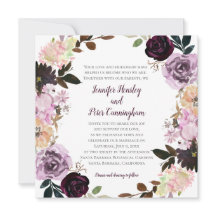 Lila Lavender Rosa Vit Blommigt Utandning Bröllop