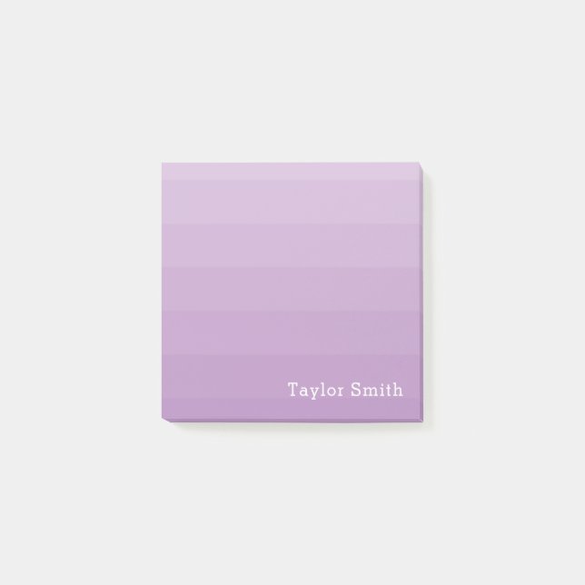 Lila Lavender Shades Youthful Text Namn Post-it Block (Framsida)