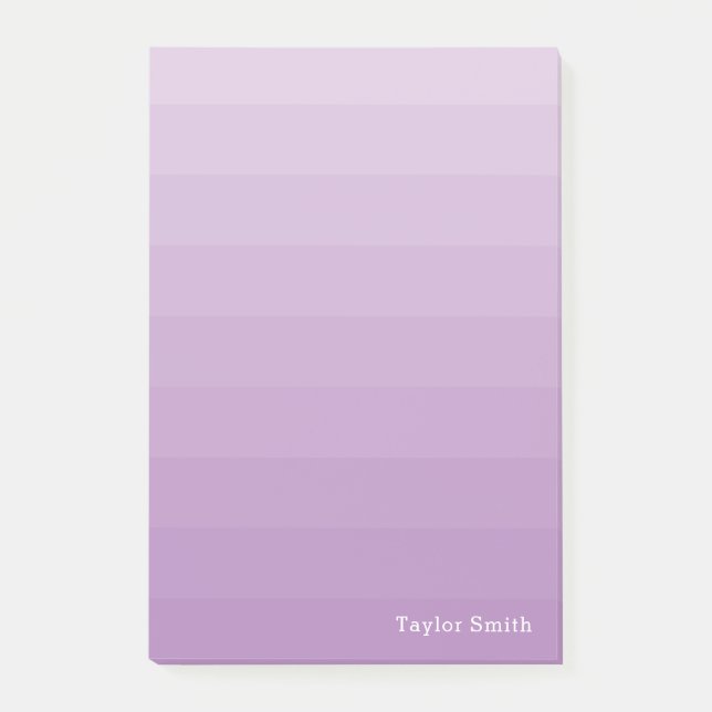 Lila Lavender Shades Youthful Text Namn Post-it Block (Framsida)