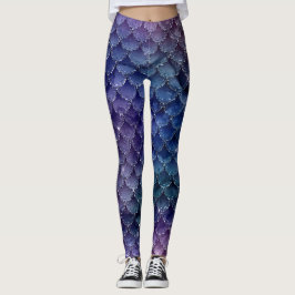 Lila Lavender Sjöjungfru Leggings