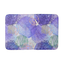 Lila lavender snyggt abstrakt art Bath Mat