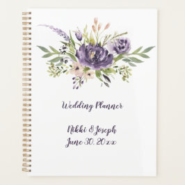 Lila Lavender Taupe Peonies och Greenery Bröllop