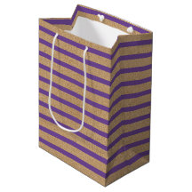 Lila Lavender Violet Linjer Faux Rustic Kraft
