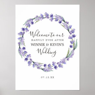 Lila Lavender Wandan Bröllop Poster