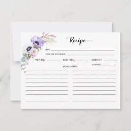 Lila Lavender White Watercolor Blommigt Recipe