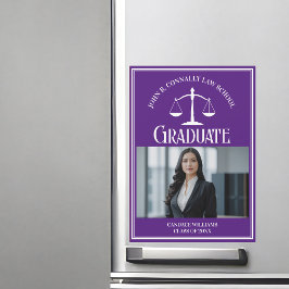 Lila Law School Photo Studenten Magnet Card