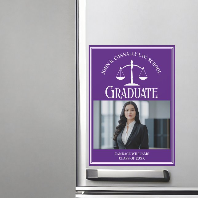 Lila Law School Photo Studenten Magnet Card (Skapare uppladdad)