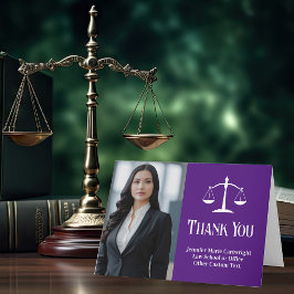 Lila Law School Studenten Photo Anpassningsbar Law Tack Kort
