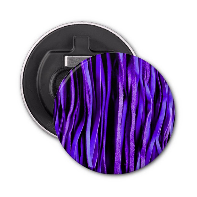 Lila Leather Fringe Flaska-öppnare Flasköppnare (Framsidan)