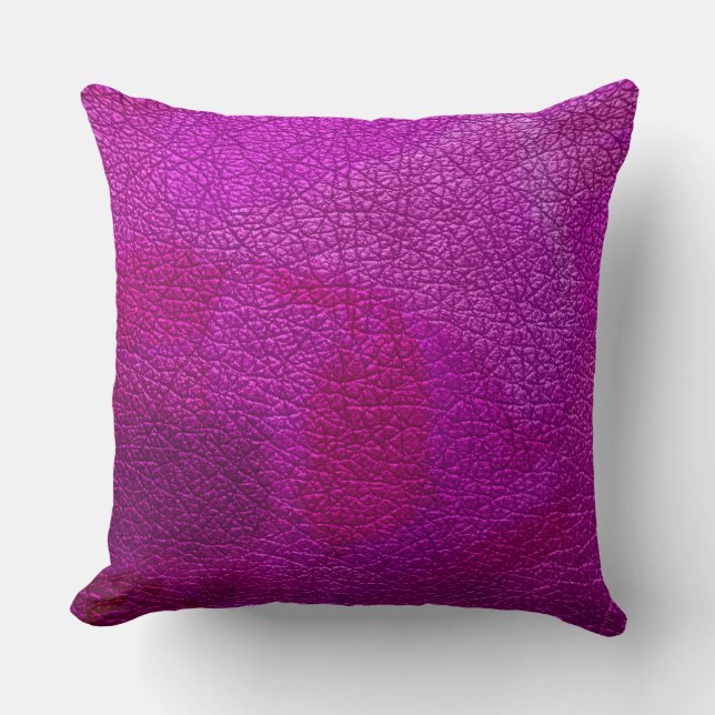 Lila Leather-utseende Kudde (Framsida)