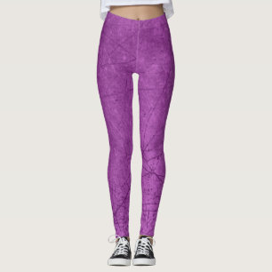 Lila Leggings med Rivmärke-liknande Utseende