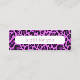 Lila Leopard Animal Mönster Discount Gift Mini Visitkort