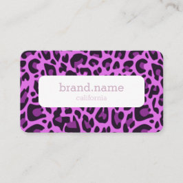 Lila Leopard Cat Animal Print Rockabilly Mönster Visitkort