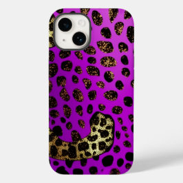 Lila Leopard Glitter iPhone Mate Tuff Fodral