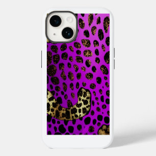 Lila Leopard Glitter iPhone Mate Tuff Fodral