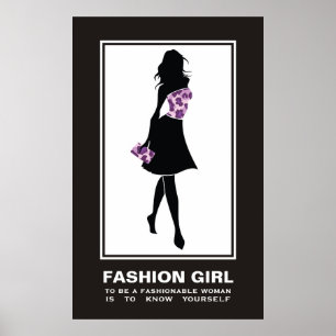 lila leopard i mode poster