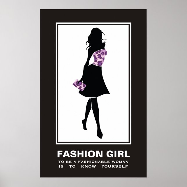 lila leopard i mode poster (Framsidan)
