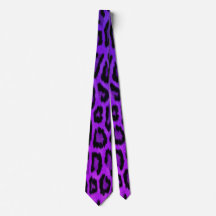 Lila Leopard Print Design Tie