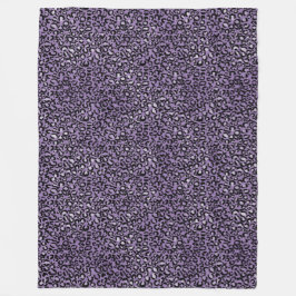 Lila Leopard Print Fleecefilt