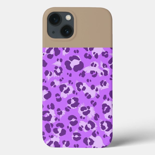 Lila Leopard Print - iPhone 6 Fodral (Baksida)