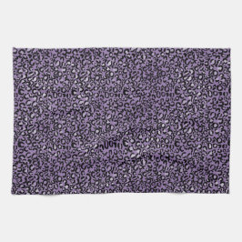 Lila Leopard Print Kökshandduk