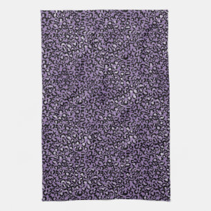 Lila Leopard Print Kökshandduk