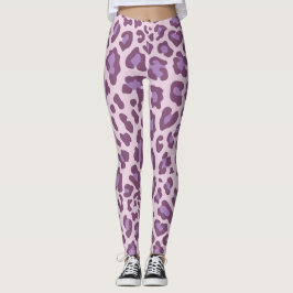 Lila Leopard Print Leggings