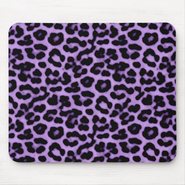 Lila Leopard Spots Print Mönster Musmatta (Framsidan)