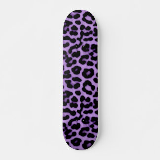 Lila Leopard Spots Skriv ut Mönster Mini Skateboard Bräda 18,5 Cm