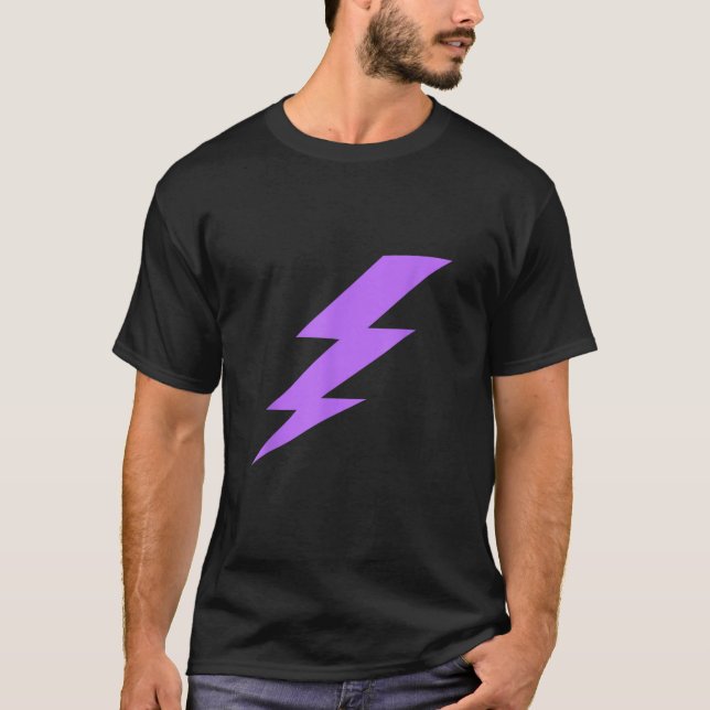Lila Lighämt Bolt T Shirt (Framsida)