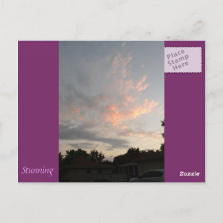 Lila & Light Blå himmel Clouds vykort