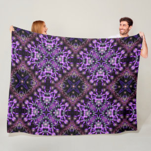 Lila Light Fractal Tapestry Fleecefilt
